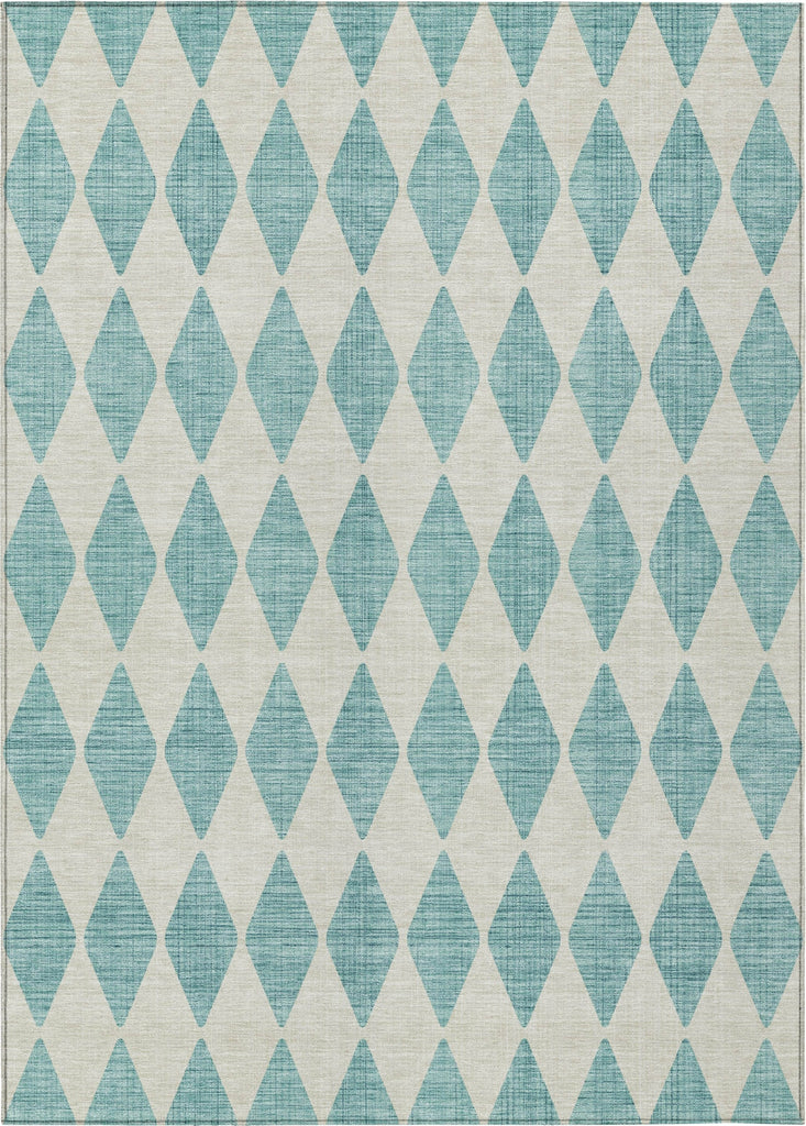 Piper Looms Chantille Diamonds ACN578 Teal Area Rug