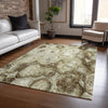 Piper Looms Chantille Circles ACN579 Beige Area Rug Lifestyle Image Feature