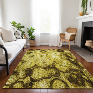 Piper Looms Chantille Circles ACN579 Gold Area Rug