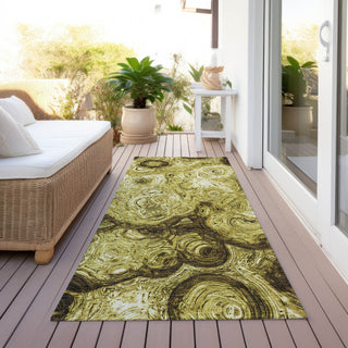 Piper Looms Chantille Circles ACN579 Gold Area Rug