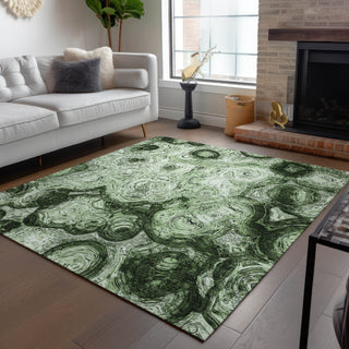 Piper Looms Chantille Circles ACN579 Green Area Rug