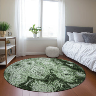 Piper Looms Chantille Circles ACN579 Green Area Rug