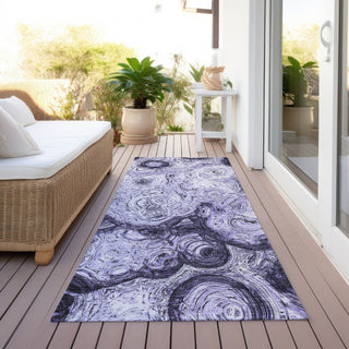 Piper Looms Chantille Circles ACN579 Purple Area Rug