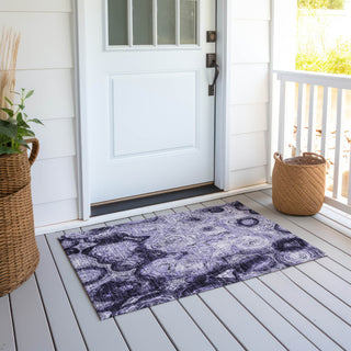 Piper Looms Chantille Circles ACN579 Purple Area Rug