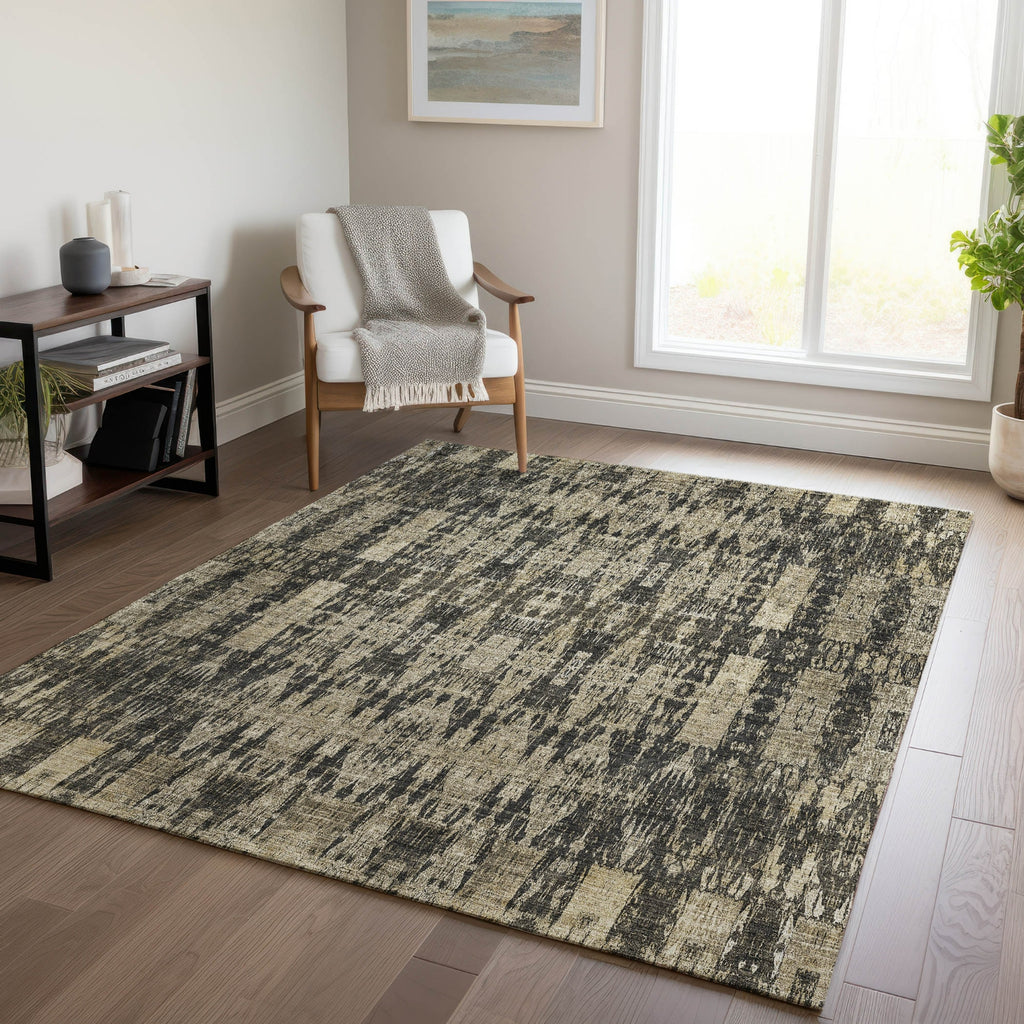 Piper Looms Chantille Moroccan ACN580 Black Area Rug Lifestyle Image Feature