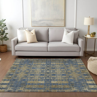 Piper Looms Chantille Moroccan ACN580 Blue Area Rug Lifestyle Image Feature