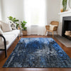 Piper Looms Chantille Squares ACN581 Blue Area Rug