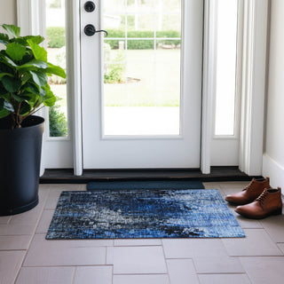 Piper Looms Chantille Squares ACN581 Blue Area Rug