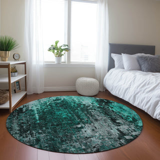 Piper Looms Chantille Squares ACN581 Teal Area Rug