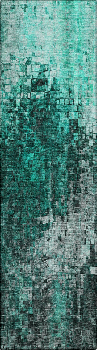 Piper Looms Chantille Squares ACN581 Teal Area Rug