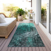 Piper Looms Chantille Squares ACN581 Teal Area Rug