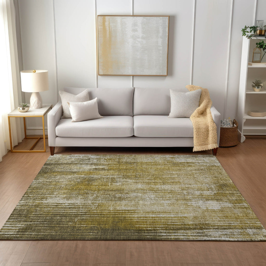 Piper Looms Chantille Stripes ACN582 Brown Area Rug Lifestyle Image Feature