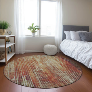 Piper Looms Chantille Stripes ACN582 Paprika Area Rug