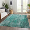 Piper Looms Chantille Stripes ACN582 Teal Area Rug Lifestyle Image Feature