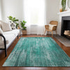 Piper Looms Chantille Stripes ACN582 Teal Area Rug