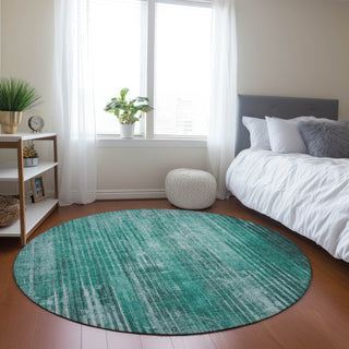 Piper Looms Chantille Stripes ACN582 Teal Area Rug