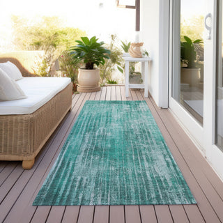 Piper Looms Chantille Stripes ACN582 Teal Area Rug