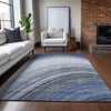 Piper Looms Chantille Waves ACN584 Blue Area Rug Lifestyle Image Feature
