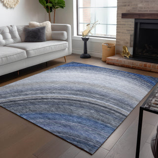 Piper Looms Chantille Waves ACN584 Blue Area Rug