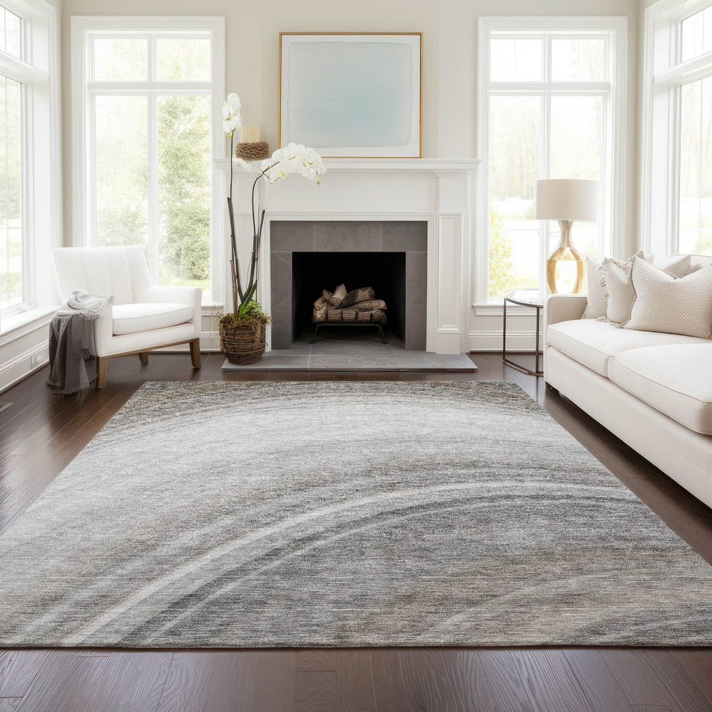 Piper Looms Chantille Waves ACN584 Gray Area Rug Lifestyle Image Feature