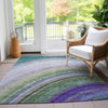 Piper Looms Chantille Waves ACN584 Teal Area Rug