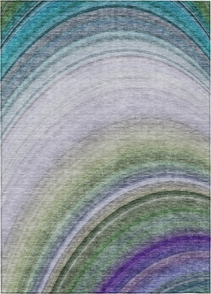 Piper Looms Chantille Waves ACN584 Teal Area Rug