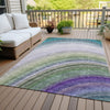 Piper Looms Chantille Waves ACN584 Teal Area Rug