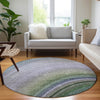 Piper Looms Chantille Waves ACN584 Teal Area Rug