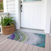 Piper Looms Chantille Waves ACN584 Teal Area Rug