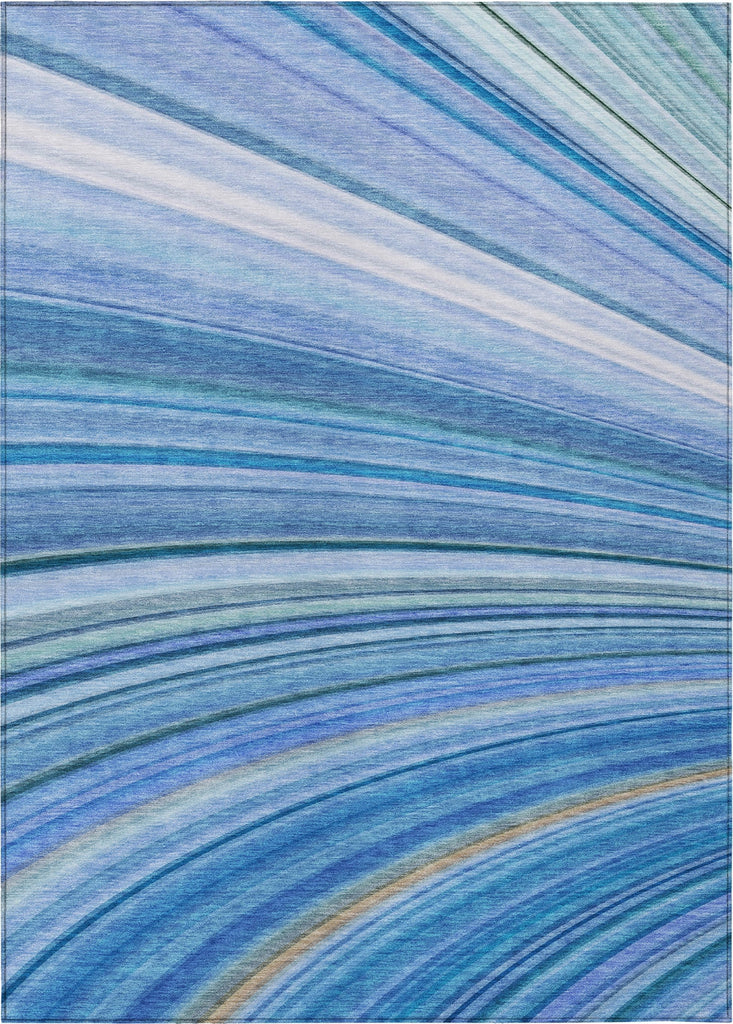 Piper Looms Chantille Waves ACN585 Blue Area Rug