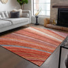 Piper Looms Chantille Stripes ACN585 Terracotta Area Rug
