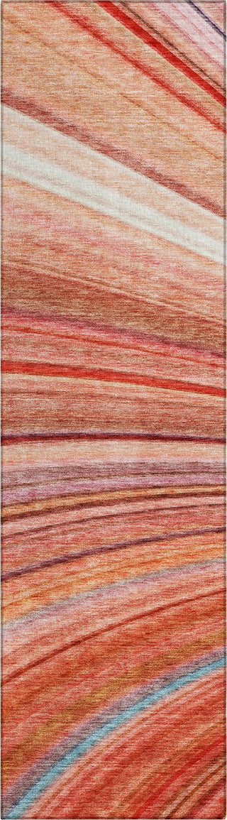 Piper Looms Chantille Stripes ACN585 Terracotta Area Rug