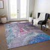 Piper Looms Chantille Abstract ACN588 Blue Area Rug Lifestyle Image Feature