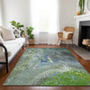 Piper Looms Chantille Abstract ACN588 Green Area Rug