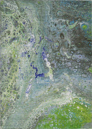 Piper Looms Chantille Abstract ACN588 Green Area Rug