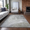 Piper Looms Chantille Abstract ACN588 Silver Area Rug Lifestyle Image Feature