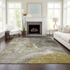 Piper Looms Chantille Abstract ACN588 Taupe Area Rug Lifestyle Image Feature