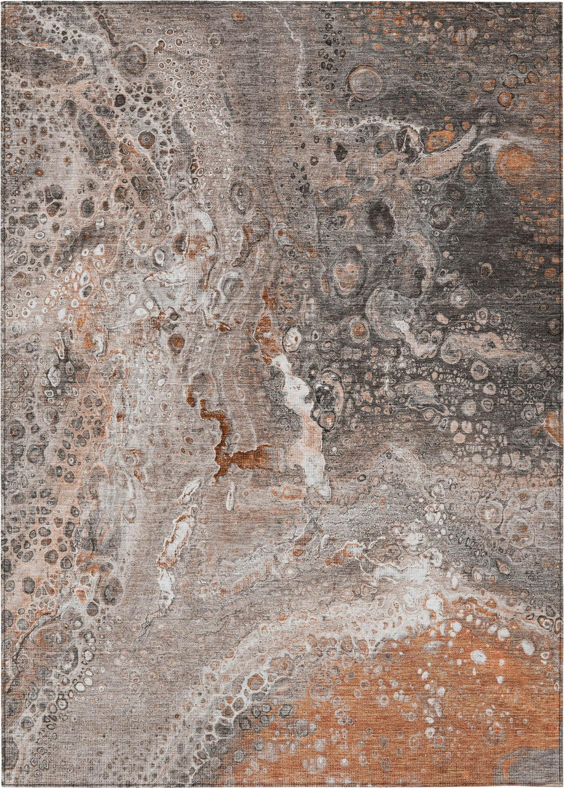 Piper Looms Chantille Abstract ACN588 Terracotta Area Rug