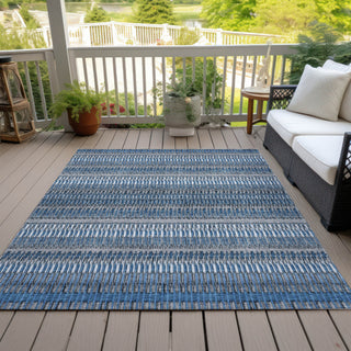 Piper Looms Chantille Stripes ACN589 Blue Area Rug