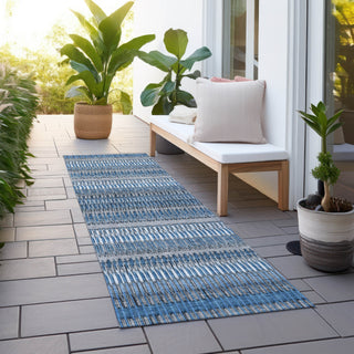 Piper Looms Chantille Stripes ACN589 Blue Area Rug