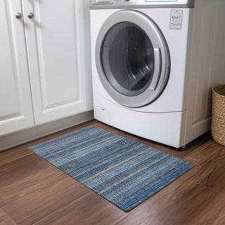 Piper Looms Chantille Stripes ACN589 Blue Area Rug