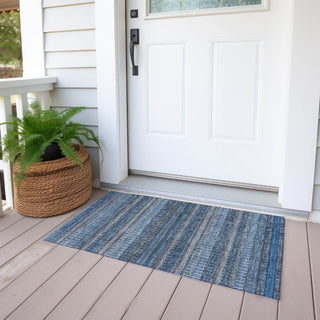 Piper Looms Chantille Stripes ACN589 Blue Area Rug