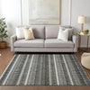 Piper Looms Chantille Stripes ACN589 Gray Area Rug Lifestyle Image Feature