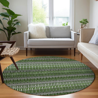 Piper Looms Chantille Stripes ACN589 Green Area Rug