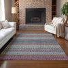 Piper Looms Chantille Stripes ACN589 Taupe Area Rug Lifestyle Image Feature