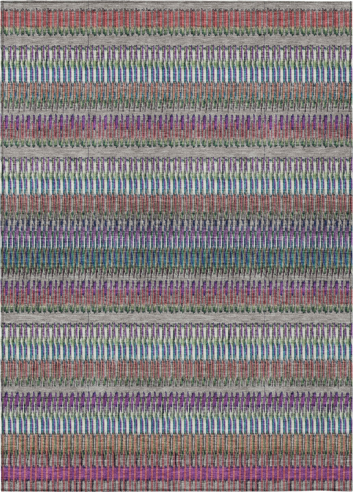 Piper Looms Chantille Stripes ACN589 Taupe Area Rug