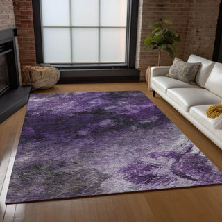 Piper Looms Chantille Modern ACN590 Purple Area Rug