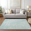 Piper Looms Chantille Diamond ACN591 Aqua Area Rug Lifestyle Image Feature