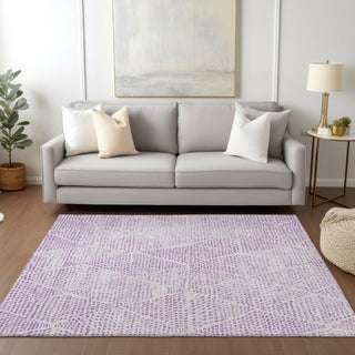 Piper Looms Chantille Diamond ACN591 Purple Area Rug Lifestyle Image Feature