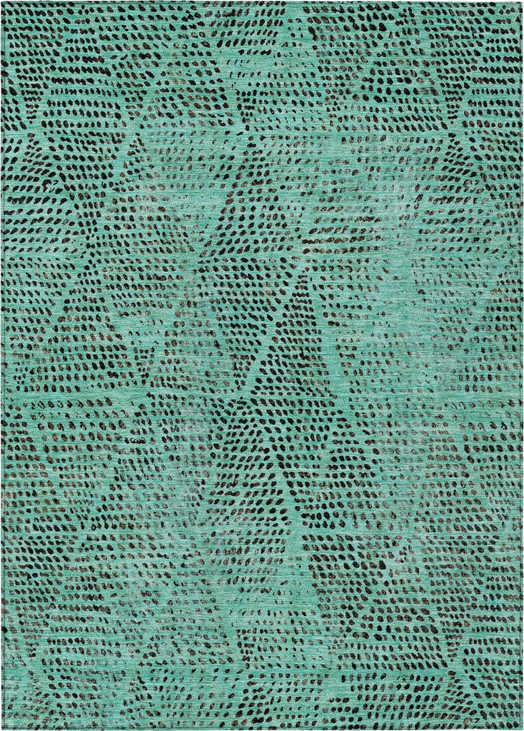 Piper Looms Chantille Diamond ACN591 Teal Area Rug